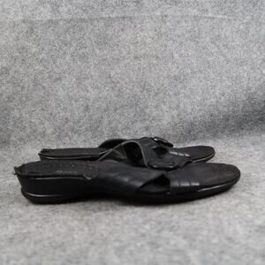 Bass Shoes Womens 8.5 Sandals Slip On Slides Low Heel Casual Black Open Toe Y2k